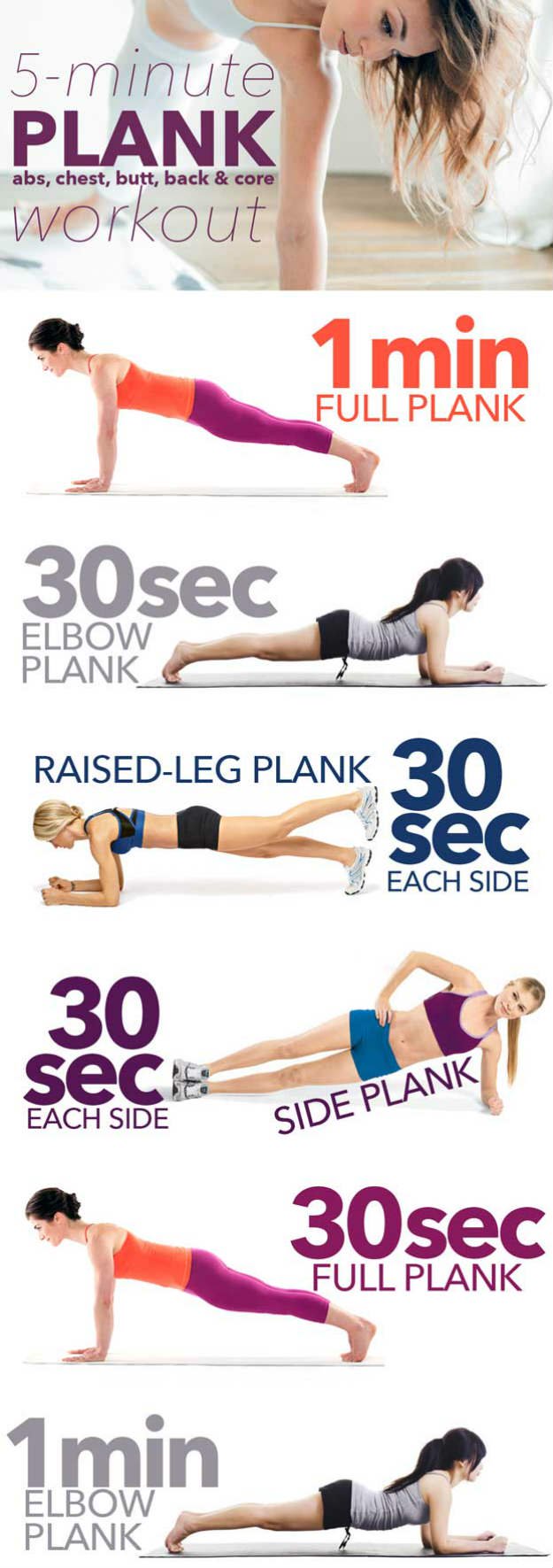 5-Minute "Almost No Work" Plank Workout | Best Fitness Workouts for Head to Toe Toning | Makeup Tutorials