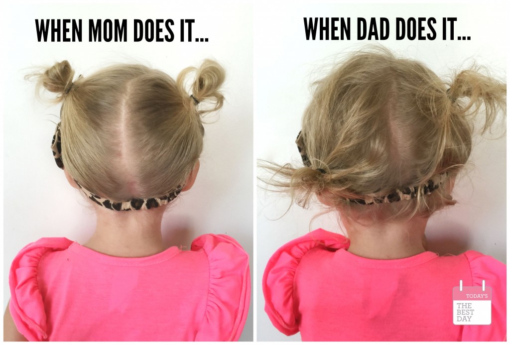 WHEN MOM DOES IT... WHEN DAD DOES IT.... TODDLER HAIR!