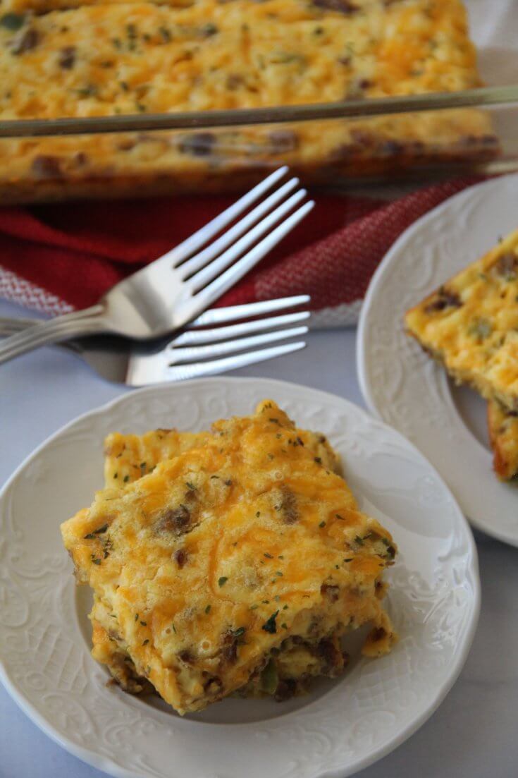 11. Keto Sausage & Egg Casserole Omelet