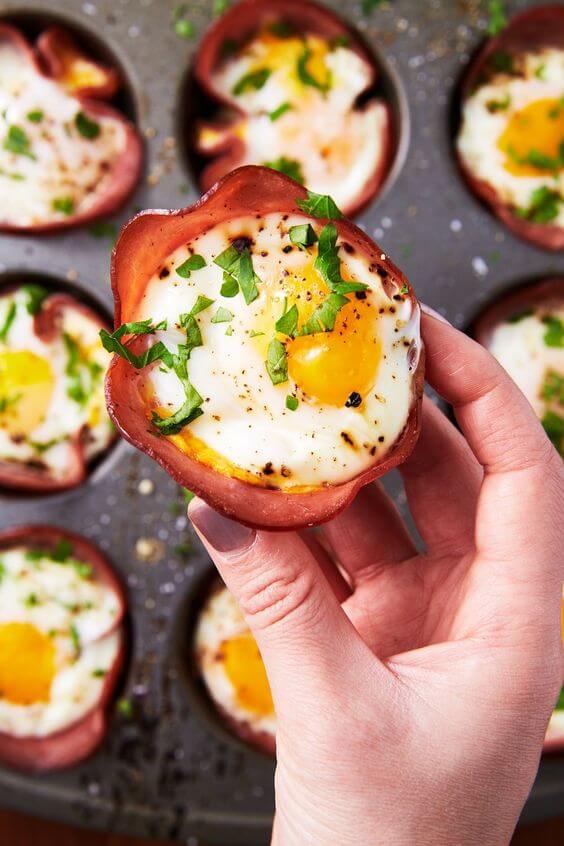 13. Ham & Cheese Egg Cups